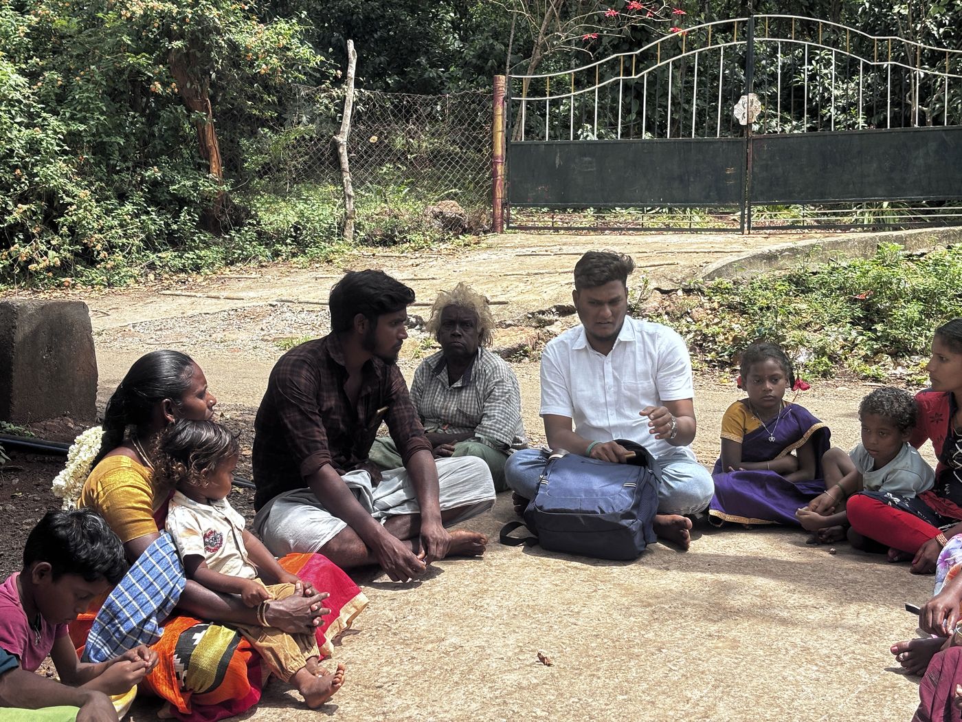 Nilam team meeting with tribal families