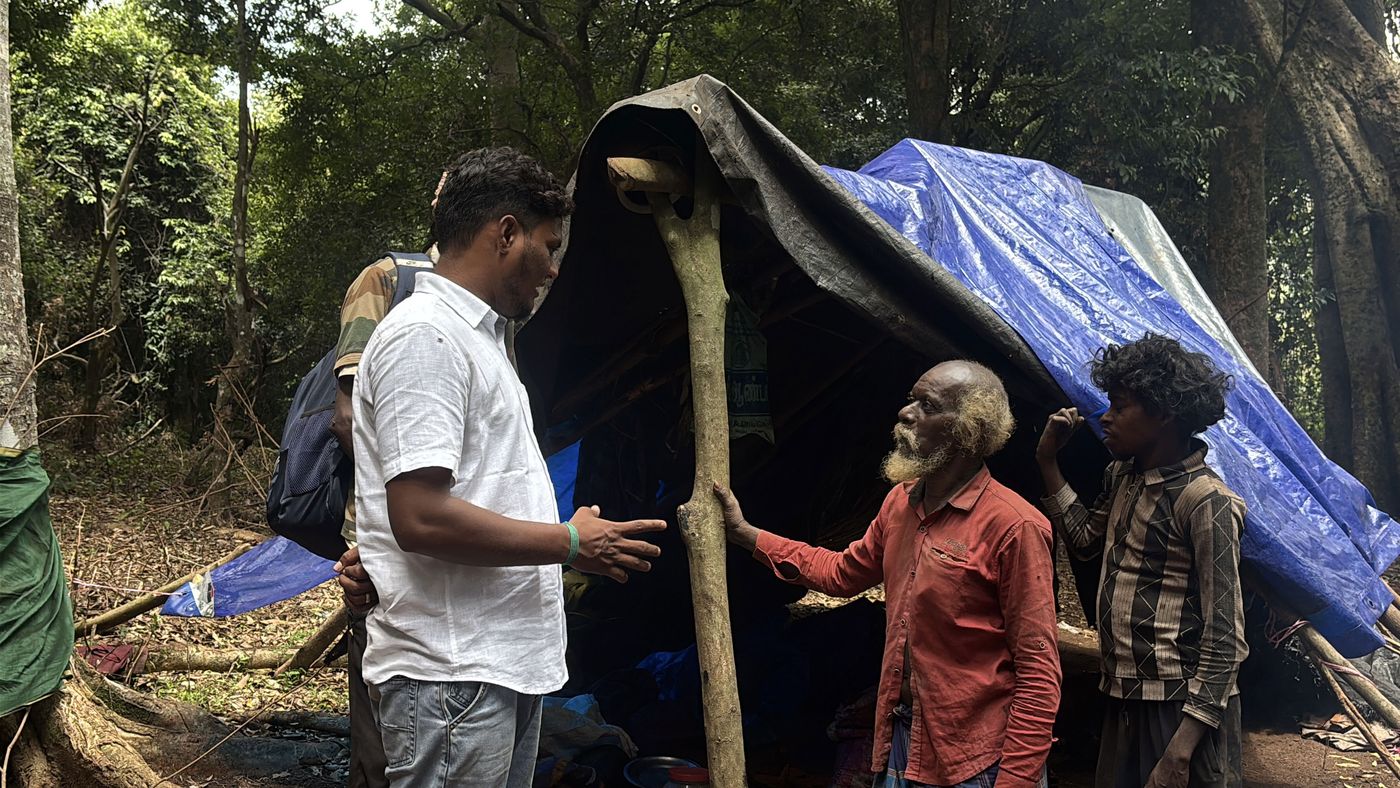 Nilam team visiting a tribal home
